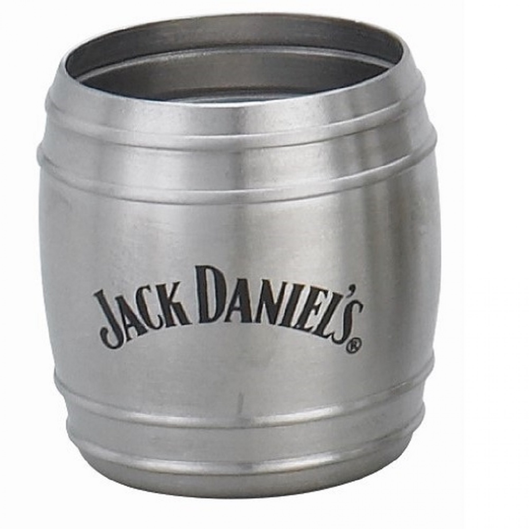 Jack Daniels Stainless Steel Barrel Shot Glass Silver - Zdjęcie 1 z 1